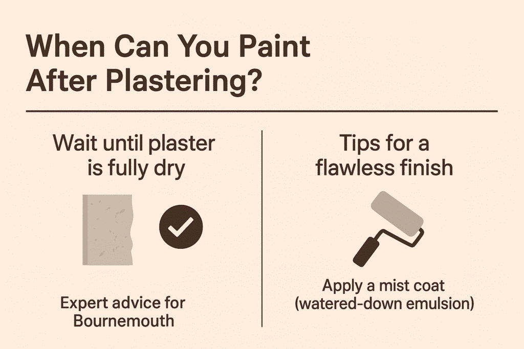 Find out how long to wait before painting fresh plaster. Expert plastering advice for Bournemouth, Poole & Christchurch homes for a flawless finish.