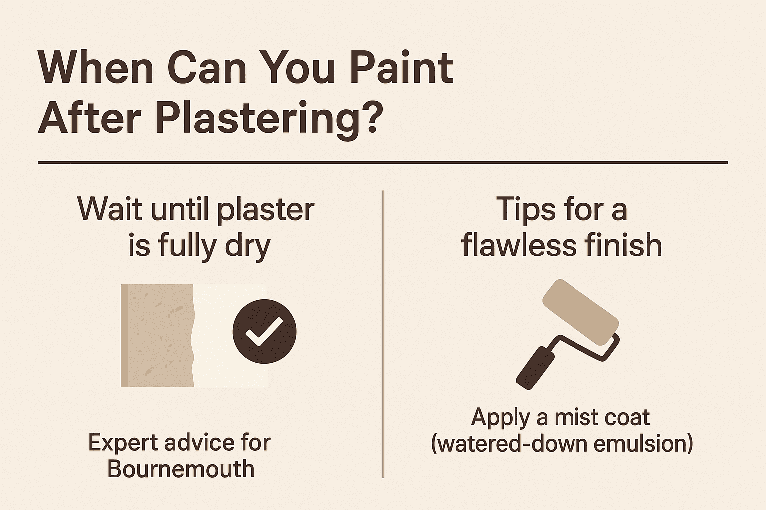 Find out how long to wait before painting fresh plaster. Expert plastering advice for Bournemouth, Poole & Christchurch homes for a flawless finish.