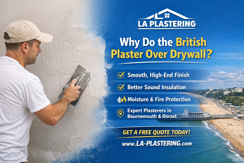 If you're renovating, repairing damaged walls, or upgrading your home finish, our experienced plasterers provide high-quality skimming and plastering services across Bournemouth and Dorset.